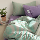Simple Style Bedding Set Nordic Striped Duvet Cover Set 100% Cotton Flat Sheet Single Twin Size Double Bed Sheet Set For Bedroom