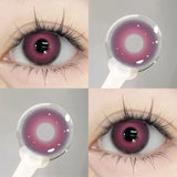 Korea Colorful Contact Lenses with Diopters Pink Beautiful Pupils Soft Lenses Makeup Anime Contacts 0 to -8.00 Degree