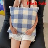 Ikeehome  new sheep wool throw pillow cartoon small fresh throw pillow living room bedroom pillow 45x45cm