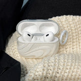 Clear Silicone Case For AirPods2 3 4 Pro 2 2nd Generation Earphone Accessories Protection Cover Simple White Curve With Keychain