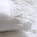 Super Luxury White Lace Ruffle Square Pillow Case, Wedding Decorative Bedding Textile, Sofa Cushion Cover, Princess, Sale