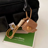 Vintage leather brown headset case for apple airpods 1 2 pro pro2nd 3 autume 3d love heart anti-fall rope protetctor cover