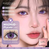 2Pcs Cosplay Contact Lenses Blue Anime Eye Lenses Halloween Red Makeup Beauty Pupils Purple Colored Eye Contacts Yearly