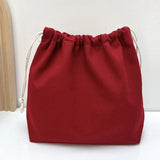 5Pcs Color Drawstring Pouches Portable Gift Blank Bags For DIY Cotton Hemp Bags Jewelry Display Packaging Storage
