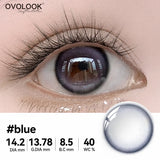 1 Pair(2pcs) Chocolate/Silver Gray/Ocean Blue/Natural Black 14.2mm/14.5mm Enlarging Pupil Soft Contact Lenses 6 Months