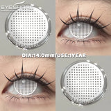 1 Pair red/white cosplay color contact lenses for eyes crazy Halloween Eye makeup Role playing Eye cosmetics color lens