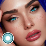 2pcs/pair Colored Contact Lenses Myopia Green Pixie Series Yearly Cosmetic For Eyes Lentillas Verdes