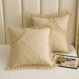 1 Pcs Korean Style Cotton Lace Cushion Cover Pillowslip Pillowcase Square Cushion Pillow Core Covers Thick Pillowcases