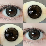 2Pair 14.2-14.5 Diameter Black Gray Lenses Natural Pupils Brown Colored Lenses for Eyes Female Beauty and Fast Shipping