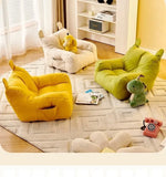 Solid Color Sofa Chair Cartoon Seat Children Sofa Lazy Cat Bean Bag Environ Mentally Friendly Portable Sofa Bedroom Furniture