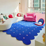 Klein Blue Irregular Decorative Living Room Carpet Simple Bedroom Soft Rug IG Cloakroom Leisure Area Plush Mats Ковер Tapis