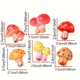 9pcs Mushroom Fridge Magnets Set - Cute & Creative Decorative Magnets for Kitchen, Office Whiteboard, Locker & Dishwasher