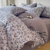 New Style Natural Linen Crinkled Yarn Duvet Cover Skin-friendly, Breathable Pillowcase and Quilt Cover