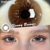 1 Pair Gray Colored Contact Lenses Natural Brown Pupils Eyes Contact lenses Soft Contacts 14.20mm