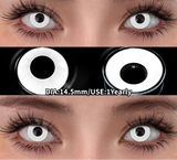 1 Pair Cosplay Crazy White Contact Lenses Colored Contact Lenses Anime Makeup Black Eye Lenses Yearly Halloween Lenses