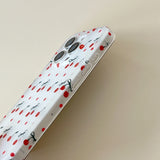 INS Korea Cherry Fruit Phone Case For Iphone 15ProMax 16Pro 13 14 15 16 Pro Max Pendant Bracelet Fundas Cover