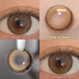 Prescription Contact Lenses Myopia Lenses with Diopters Natural Pupils Color Contact Lenses for Eyes Brown Lenses 2pcs