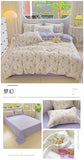 100% Cotton Skin-friendly Four Piece Set Soft Duvet Cover Set Single Couple Flower Printed Comforter Bedding Set for Adults Kids