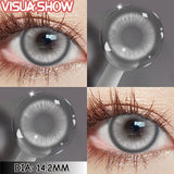 Cosplay Colored Contact Lenses - Stardust Brown & Gray Cosmetic Lens 1Pair Yearly Disposable Eye Makeup Color Contacts