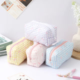 1pc Plaid Bow Pattern Pencil Case, Spacious, Large-Capacity, Fashionable and Portable School Supplies, Back-to-School Essentials