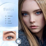 1 Pair SWAN Series Big Eyes of Natural Contact Color Contact Lenses for Colorful Eyes Beauty Contact Lenses for Eyes
