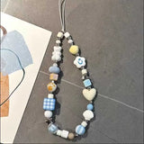 Beautiful Girl Heart 3D Phone Pendant For Airpods Chain Short Rope Lanyard Cord Wristband Keychain