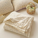 Class A Pure Cotton Summer Quilt Soybean Fiber Thin Quilt Princess Style Lace Ruffles Comforter Summer Air Conditioned Blanket