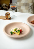 Sesame Dot Round Plate Nordic Style Ceramic Deep Dish High-end Household Serving Plates Fashion Versatile Beef Pasta Kitchenware