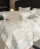 4Pcs Cotton 100% Light Luxury High-End Style 140 Long Staple Cotton Full Set Of Bedding Duvet Cover 200x230 220x240 Four Seasons