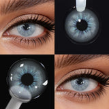 Grey Series Colored Contact Lenses 2Pcs Half-year Disposable Soft Gray Eye Contacts Natural Look For Daily Wear Makeup