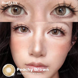 1 Pair Brown Colored Contact Lenses For Eyes Natural Gray Lenses Green Eyes Contact Makeup Beauty 14.20mm Yearly