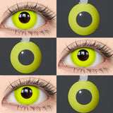 Block Blind Cosplay Anime Colored Contact Lenses Prescription Yearly Disposable Myopia for Halloween Party Makeup