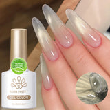 10ml Pink Gold Water Light Cat Magnetic Gel Polish HEMA TPO FREE Aurora Glitter Crystal Soak Off UV Varnish Manicure