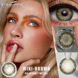 2Pcs Color Contact Lenses for Eye Natural Blue Contact Lenses Brown Pupils Beauty Gray Lenses Yearly Green Eye Contacts