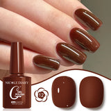 10ML Gel Nail Polish Solid Color Glass Gel Varnish Nail Art Gel Spring Summer Gel Nail Soak Off UV Gel Gel Vernis