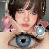 1pair Myopia Contact Lenses Big Black Eyes Cosmetic Contacts Lenses Beautiful Yearly Colored Contact Natural Lenses Eye