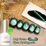 10ml Leopard Cat Magnetic Eye Gel Nail Polish Autumn Night Coffee Brown Glass Beads Soak Off UV LED Manicure Nail Ar