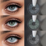 Colored Contact Lenses 2Pcs Half-Yearly Small Pupil Prescription Eye Color Contacts With Power