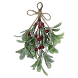 Frosted Artificial Mistletoe Fake Sprigs Bunches Stems Festive Fake Flowers Durable Christmas Decoration For Home Winter Indoor
