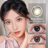 14.0mm Nude Brown Natural Contact Lenses Fit Most Eye Shape Colored Contact Lenses For Eyes Makeup/Cosmetic 6 Months