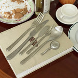 Simple Silver Matte Stainless Steel Tableware Knife Fork Spoon Fruit Fork Butter Knife Texture