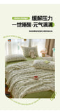 Printed Floral Summer Quilt Four Piece Set Soft Bedroom Decor Bedding Set Summer Quilt Bed Sheet With Pillowcases Home Textiles