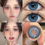 1 Pair High Quality Blue Lenses Colorld Contact Lenses with Degree 0.00 to- 8.00 Cosmetic Natural Eye Contacts Lenses