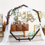 Ikeehome  7.4ft Wedding Arch, Used for Indoor and Outdoor Parties, Christmas, Halloween, Wooden Arch Wedding, Rural Farmhouse Theme Deco