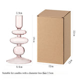 Nordic Transparent Glass Candlestick 3 Heads Candlesticks Taper Candle Holders Romantic Wedding Home Coffee Table Decor