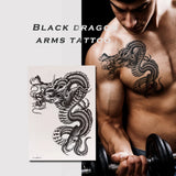 Chinese Dragon Body Stickers Makeup Arm Temperary Back Tattoo Temporary Tattoos Man