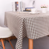 Table Cloth for Home Linen Cotton Plaid Stripe Dining Tablecloth Kitchen Decorative Rectangular Coffee Cuisine Party Table Cover