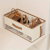 1-Pack Clear Organizer Box - Dustproof, Space-Saving Storage for Closet, Bathroom, Entryway - Heavy-Duty Plastic Construction