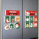 Festive Christmas Fridge Magnets Cartoon Santa Snowman Reindeer Magnets Refrigerator Decor Holiday Home Decorations