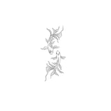 Minimalist Koi Fish Line Tattoo Sticker Waterproof Long Lasting Fine Line Temporary Tattoo for Women Arm